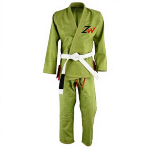 Tenues de sport pour jeunes hommes et femmes, col montant, en coton et polyester, style karaté - Product Image 4