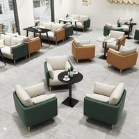 Mobilier de restaurant moderne : Canapé de négociation pour café, salon de thé, et autres lieux de détente, avec chaises et tables assorties