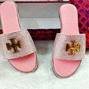 Wholesale 2026 New Summer Simple Retro Flat <b>Slide</b> Slipper Women's Comfort Rhinestone-Embellished Slipper - Product Image 5