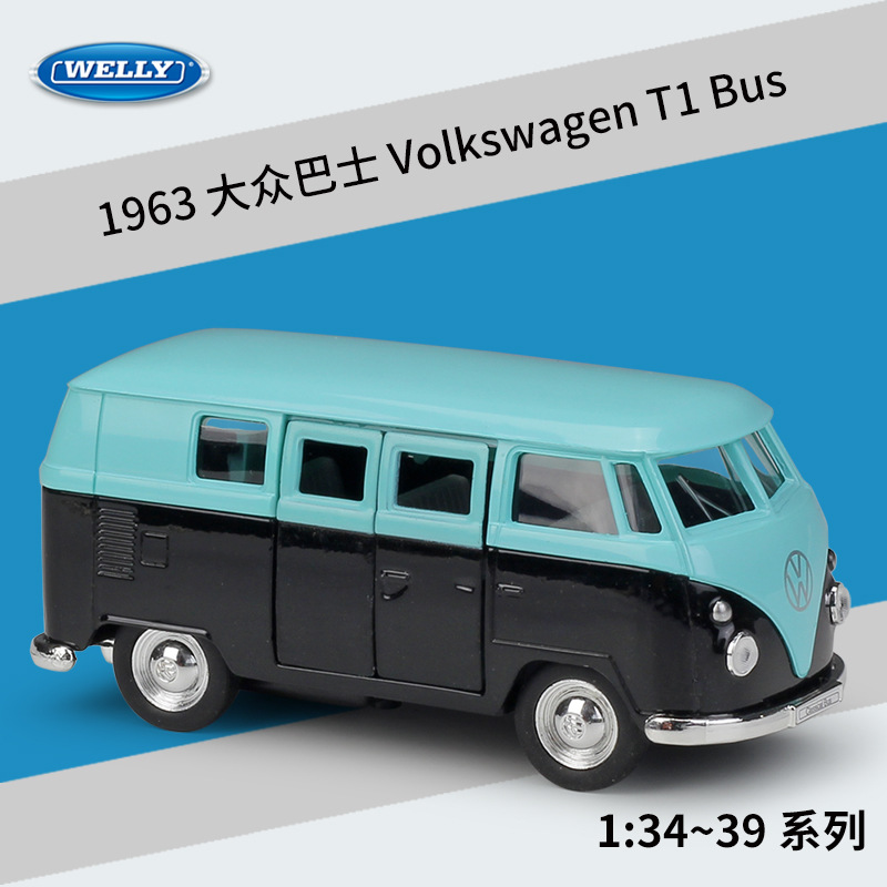 49764 Bus Volkswagen T1 1963 bleu