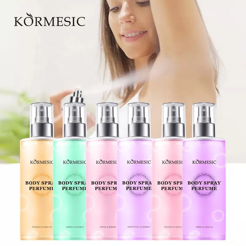 OEM ODM KORMESIC perfume desodorante bodymist Spray cuerpo niebla perfume y desodorante Body Spray para mujeres Body Mist Perfume