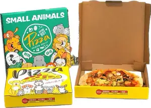 Özel logo ile pizza kutusu pizza kutusu çanta pizza paketleme karton kutu