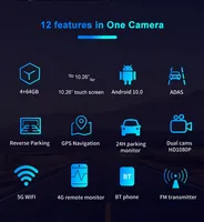 Dapat menginstal aplikasi 4 + 64GB Android Dash Cam Gps Android 4 + 64GB 8 Cores 10.26 "Portable Carplay Radio mobil Stereo