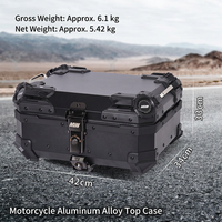 Boîte à bagages arrière universelle pour moto, scooter, vélo électrique, 28L, en aluminium, à dégagement rapide, étanche