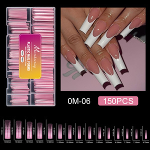 150 Uñas Postizas Extra Largas y Anchas de Color Rosa para Extensión de Uñas en Gel - Product Image 2