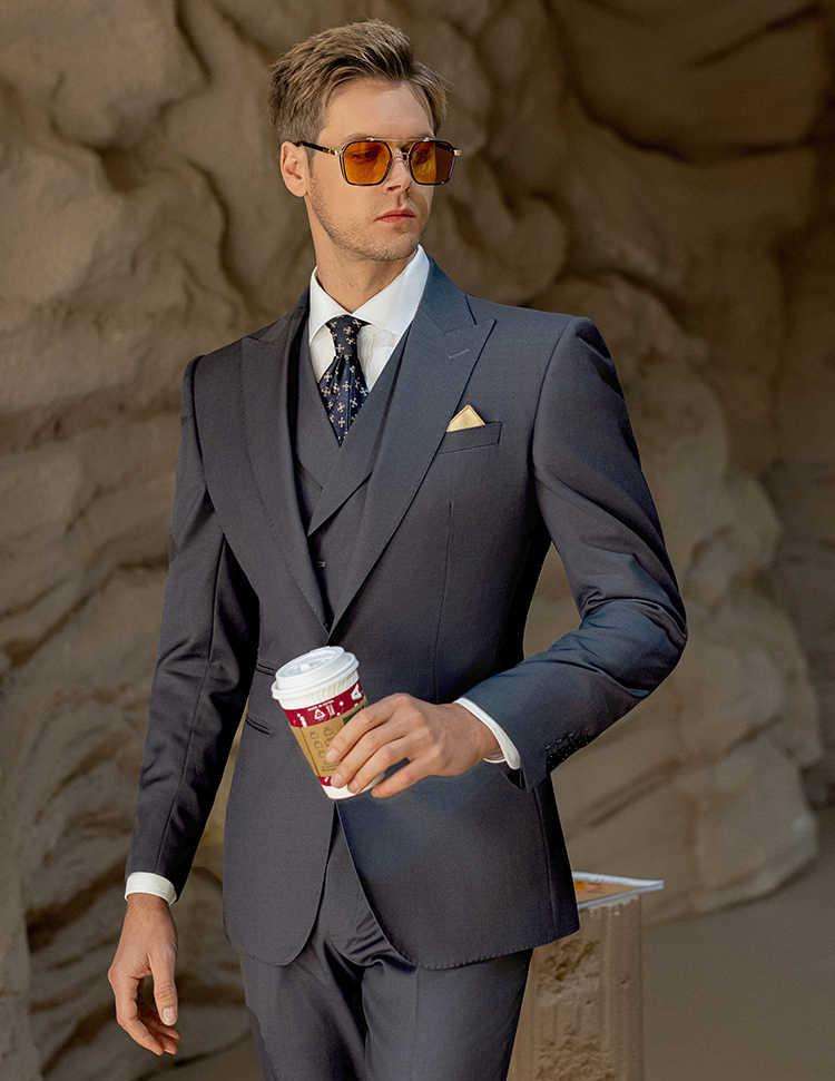 Black Men Suit for Wedding Slim Fit Tuxedo 2025