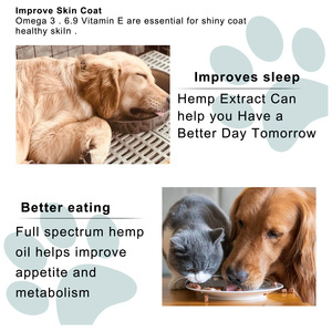 Logo personnalisé chiens et chats soulageant améliorer la forme physique soulager le stress anorexie huile essentielle huile de chanvre pour animaux de compagnie - Product Image 5