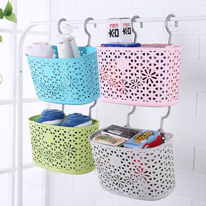 Hanging Plastic Storage Basket Circle Shape PP Material Sundries Bathroom Shower Use - Product Image 4