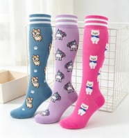 Chaussettes de compression graduée respirantes, chaussettes de sport professionnelles pour l'entraînement au marathon, l'exercice quotidien, unies