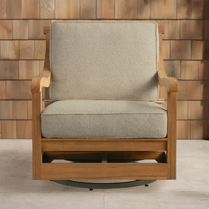 Conjunto de Sofá y Silla Giratoria de Teca Moderna para Exteriores con Diseño Portátil y Cómodo y Espuma de Secado Rápido para Jardín o Patio al Estilo <span class=keywords><strong>Inglés</strong></span> Clásico - Product Image 1
