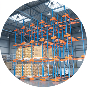 Industrial 5-Layer Steel Teardrop Selective Pallet Rack System CE/ISO9001 Certified Adjustable Corrosion Protection Heavy Duty - Product Image 3