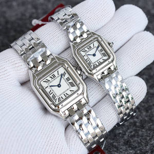 Reloj de pulsera <span class=keywords><strong>para</strong></span> <span class=keywords><strong>mujer</strong></span>, estilo clásico retro, cuadrado, con diamantes incrustados, estilo romano, <span class=keywords><strong>para</strong></span> parejas, con correa de acero <span class=keywords><strong>para</strong></span> hombre. - Product Image 1