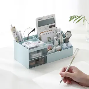 High Quality Control Plastic Organizer Jewelry Box With Drawer Women Plastic Desktop Make Up Organizer