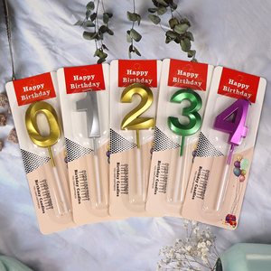 Glitter oro numero uno torta candela Logo personalizzato intagliato scatola regalo di <span class=keywords><strong>compleanno</strong></span> per decorazioni di Pasqua feste di Capodanno decorazioni per la casa - Product Image 3