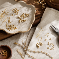 Composants de bijoux personnalisés en or doré, fermoirs ronds à bascule, montures pour la fabrication de colliers et bracelets