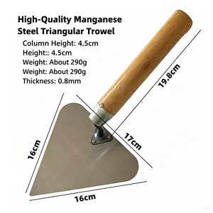 Truelle à plâtrer pointue, Couteau à plâtrer, Grande <span class=keywords><strong>pelle</strong></span>, Racloir à mastic, Outil <span class=keywords><strong>de</strong></span> construction <span class=keywords><strong>de</strong></span> maçonnerie, <span class=keywords><strong>Pelle</strong></span> triangulaire pour la pose <span class=keywords><strong>de</strong></span> briques - Product Image 2