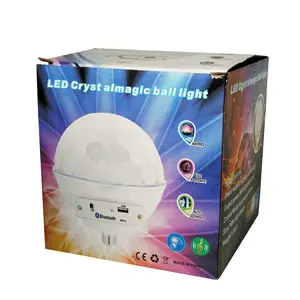 Bar ktv party RGB disco laser DJ magic crystal ball lamp speaker smart remote control LED colorful stage lights