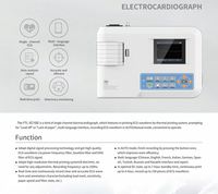 Moniteur vétérinaire numérique d'électrocardiogramme médical portable en promotion – Appareil ECG/EKG FTL-EC10G certifié CE