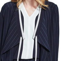 Costume de travail formel pour femmes de haute qualité, col en V, style bureau, couleur unie, coupe ajustée, élégant, ensemble de costume formel pour femmes