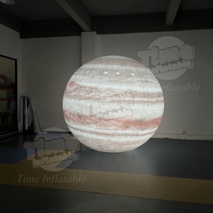 Globo Gigante Inflable de 2m 3m de PVC y Tela Oxford, Resistente a la Intemperie, Impermeable, con Impresión UV, Globo Planetario con Luz LED, Planetas Colgantes - Product Image 1