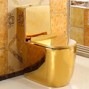 สุขภัณฑ์แบบ Washdown ปรับแต่งได้ตามต้องการ โถสุขภัณฑ์แบบชิ้นเดียวสีทอง ผู้ผลิตโถสุขภัณฑ์สีทอง - Product Image 1