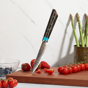 Coltello da Cucina Giapponese Amber Wholesale da 5 Pollici, 37 Strati di Acciaio Damasco VG10, Coltello da Cucina in Rame Damasco per Frutta - Product Image 1