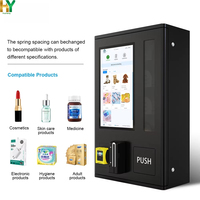 Distributeur automatique mural compact en métal, très demandé, avec écran tactile, fonctionnement 24h/24, grande capacité pour snacks et boissons