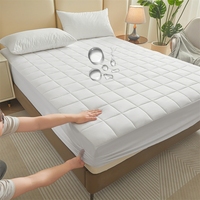 Housse de matelas imperméable de couleur unie sur mesure en gros pour hôtels et usage domestique, 500TC, 100% polyester, motif géométrique