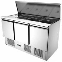 Présentoir pour salade, pizza, réfrigérateur en marbre, congélateur commercial, table de présentation sous le comptoir, réfrigérateur à salade, congélateur de présentation