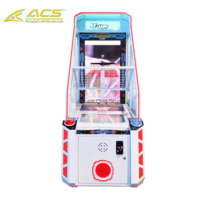 Machine de jeu de basket-ball d'arcade pour enfants ACS, à monnayeur, tir au rebond, utilisation intérieure, en métal, personnalisable, en bois, version anglaise