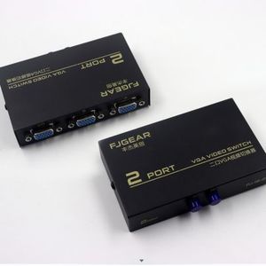FJGEAR สวิตช์วิดีโอ VGA 2 พอร์ต ความละเอียด 1024x768 สำหรับการแชร์จอภาพคอมพิวเตอร์ - Product Image 2