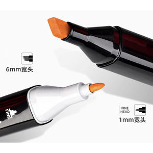 कलाकार ग्रेड 168 दोहरी टिप मार्कर सेट करें और पेशेवर ड्राइंग और डिय डिजाइन के लिए एक्रिलिक पेंट के साथ सेट - Product Image 5