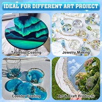 Kit de résine époxy transparente de 2 gallons pour la création artistique, les tables en résine, les bijoux, les produits en bois faits à la main, la résine à coulée profonde