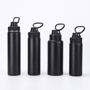 Bouteilles d'eau isothermes à double paroi en acier inoxydable 32oz 24oz 22oz 18oz, bouteille d'eau en acier inoxydable à large ouverture 1 litre - Product Image 4