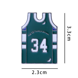 Gran oferta, broche de estrella de la <span class=keywords><strong>NBA</strong></span>, insignia de Metal de baloncesto, broche deportivo, alfileres, Pin de esmalte suave, decoración de bolsa de ropa - Product Image 3