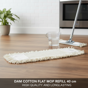 Ricambio per Mop Piatto in Cotone DAM 40 cm (Confezione da 12 Pezzi) Alta Qualità e Lunga Durata - Product Image 3