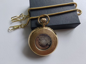 Montre de poche mécanique vintage pour homme, boîtier rond en acier 50 mm, cadran analogique, verre minéral, étanche au quotidien - Product Image 6