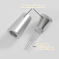 Outils WDT Café Aiguille en acier inoxydable 0,35 mm Distributeur d'aiguilles pour expresso Agitateur Outil WDT Outil de distribution de café personnalisé pour barista