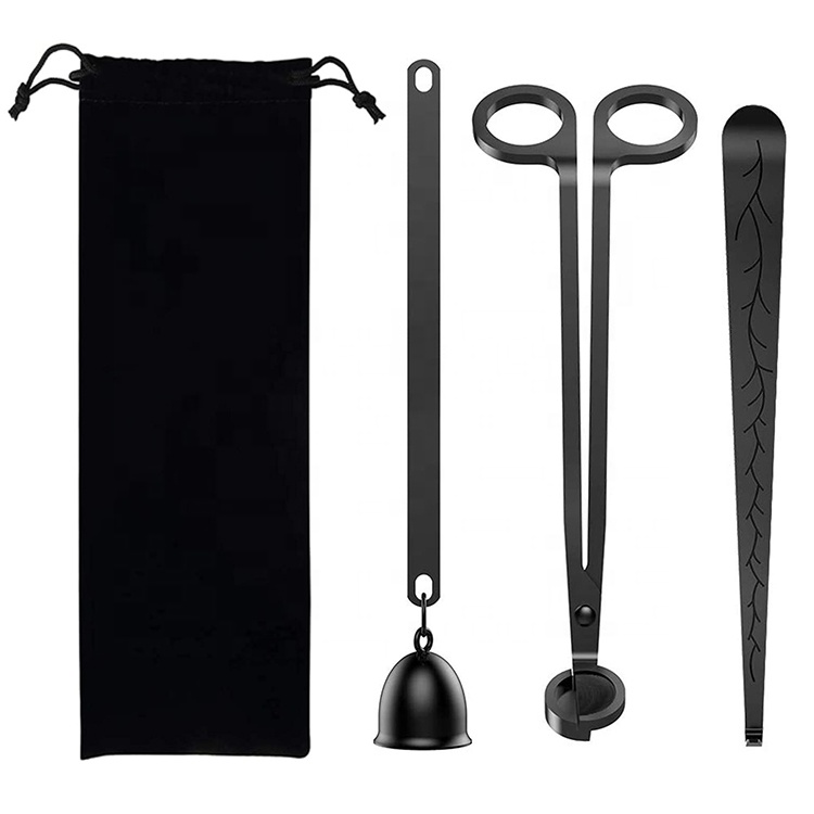 Металлическая Нержавеющая сталь матовая черная серебряная Золотая розовая свеча уютная Свеча и фитиль триммер Набор инструментов