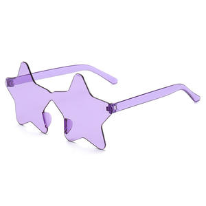 Kacamata Hitam Bentuk Bintang Mewah Logo Kustom Kacamata Hitam Tanpa Bingkai Warna-warni Kacamata Hitam Promosi Pesta Murah - Product Image 2