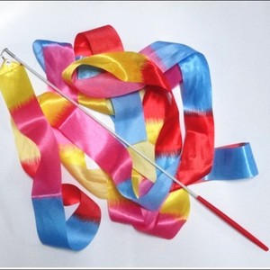 Rhythmic <b>Gymnastics</b> <b>Ribbon</b> 4-Meter Satin Unisex Dance Prop Professional Training - Product Image 2