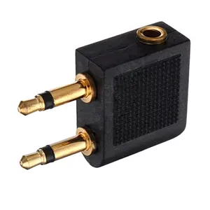 3.5mm Audio Airplane In-Flight Headphone Converter Travel Adapter Gold Plated