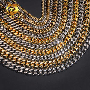 <span class=keywords><strong>Catena</strong></span> <span class=keywords><strong>Cubana</strong></span> Hip Hop da 6mm a 18mm in <span class=keywords><strong>Acciaio</strong></span> Inossidabile 316L, con Chiusura Iced Out in Moissanite VVS Argento 925, Gioielli Miami - Product Image 6