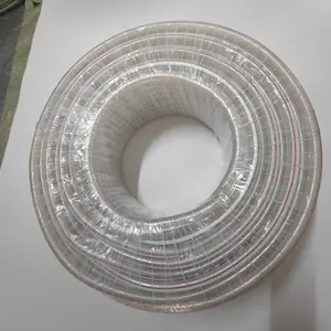 8mm PVC Clear Plastic Vinyl Tubing Fiber Braided Reinforced PVC Tube Pipe Hose For Water Transfer