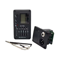 Préampli EQ Basse Guitare Acoustique SV-T750 avec Accordeur Numérique et Égaliseur 5 Bandes, Micro Guitare