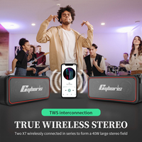 20W X7 kablosuz taşınabilir hoparlör, IPX7 su geçirmez, derin bas, 24H pil ömrü, 3600mAh Suporrt TF/AUX TWS Boombox