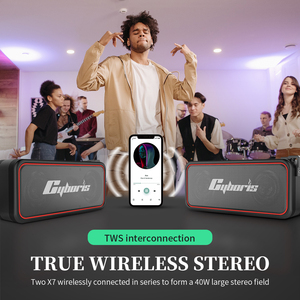 Altavoz Portátil Inalámbrico X7 de 20W, Impermeable IPX7, Bajos Profundos, Batería de 24H, 3600mAh, Compatible <span class=keywords><strong>con</strong></span> TF/AUX TWS Boombox - Product Image 6