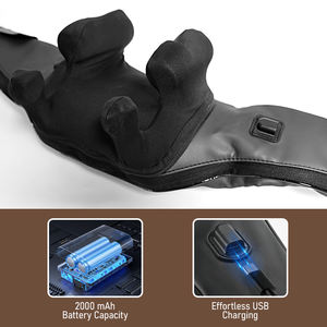 Nackenmassagegerät mit Wärmefunktion, Kabelloses Tiefenmassagegerät für Nacken, Shiatsu-Rücken-, Schulter- und Nackenmassagekissen - Product Image 2