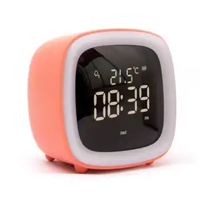 Jam Alarm Digital Bentuk TV Layar Led, dengan Lampu Malam