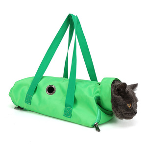 Transportín Plegable para Gatos Color Verde para Viajes y Transporte Aéreo con Cierre de Cremallera y Correas Ajustables - Product Image 5